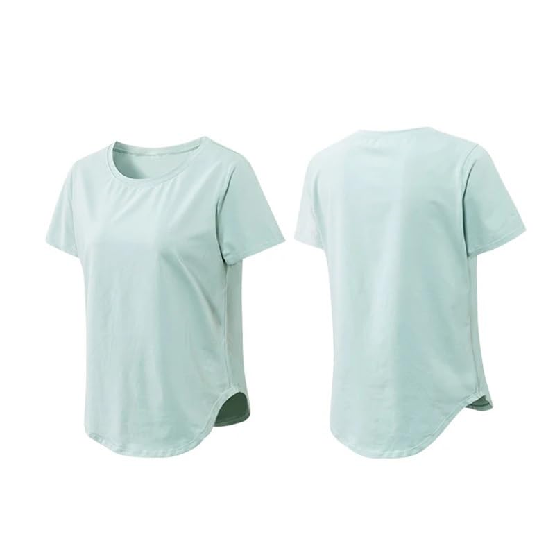 MVUYO Women's Top Short Sleeve Sports T-Shirt Loose Fitness Yoga Top Shirt Casual Running Top Shirt