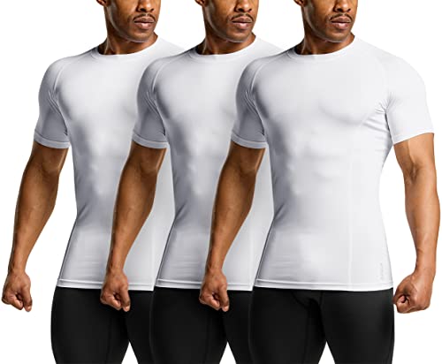 ATHLIO Men’s Cool-Dry Short-Sleeve Compression Training Shirt