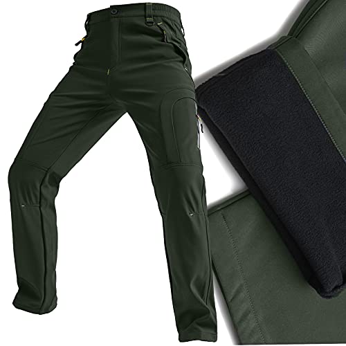 Toomett Men’s Fleece-Lined Water-Repellent Snow Hiking Pants