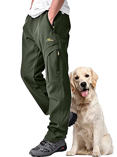 Toomett Men’s Fleece-Lined Water-Repellent Snow Hiking Pants
