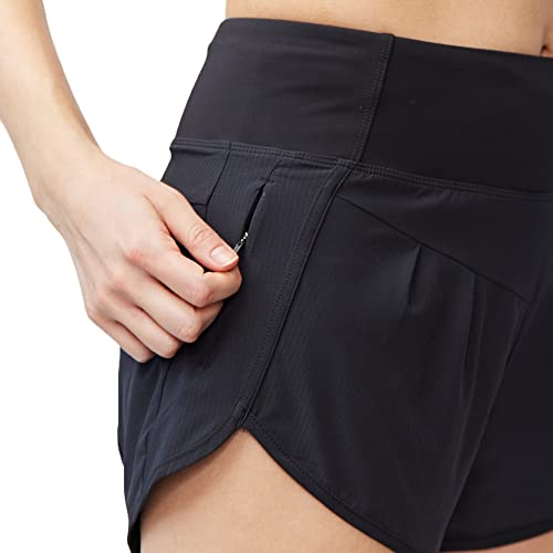 GOAL FIVE Sheva 3.5" Lined High Rise Running Shorts for Women, Performance Athletic Short, Womens Workout Shorts, Black, XL