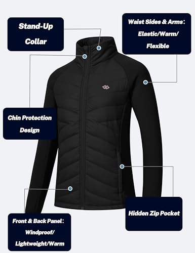MoFiz Women’s Lightweight Fleece-Lined Insulated Hiking Jacket
