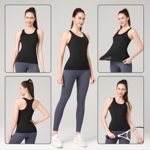 Workout Tank Tops for Women 3Pack Athletic Racerback Sports Compression Sleeveless Dry Fit Shirts