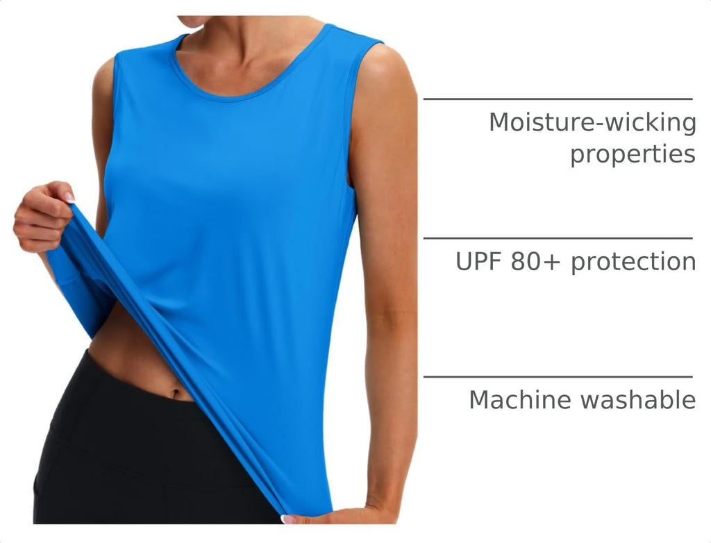 MAGCOMSEN Sleeveless Tops for Women Workout Tank Top Athletic Dry Fit Shirt