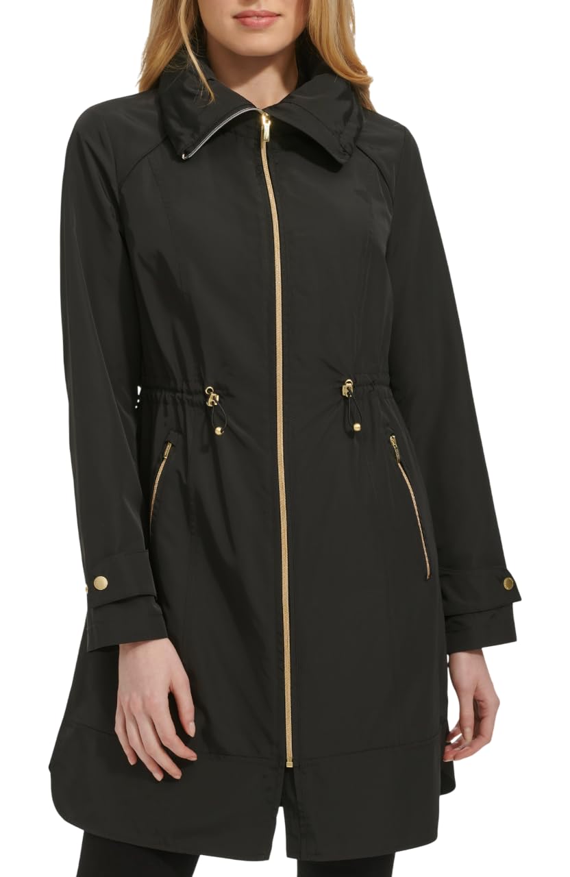 Cole Haan Women’s Packable Lightweight Travel Rain Jacket