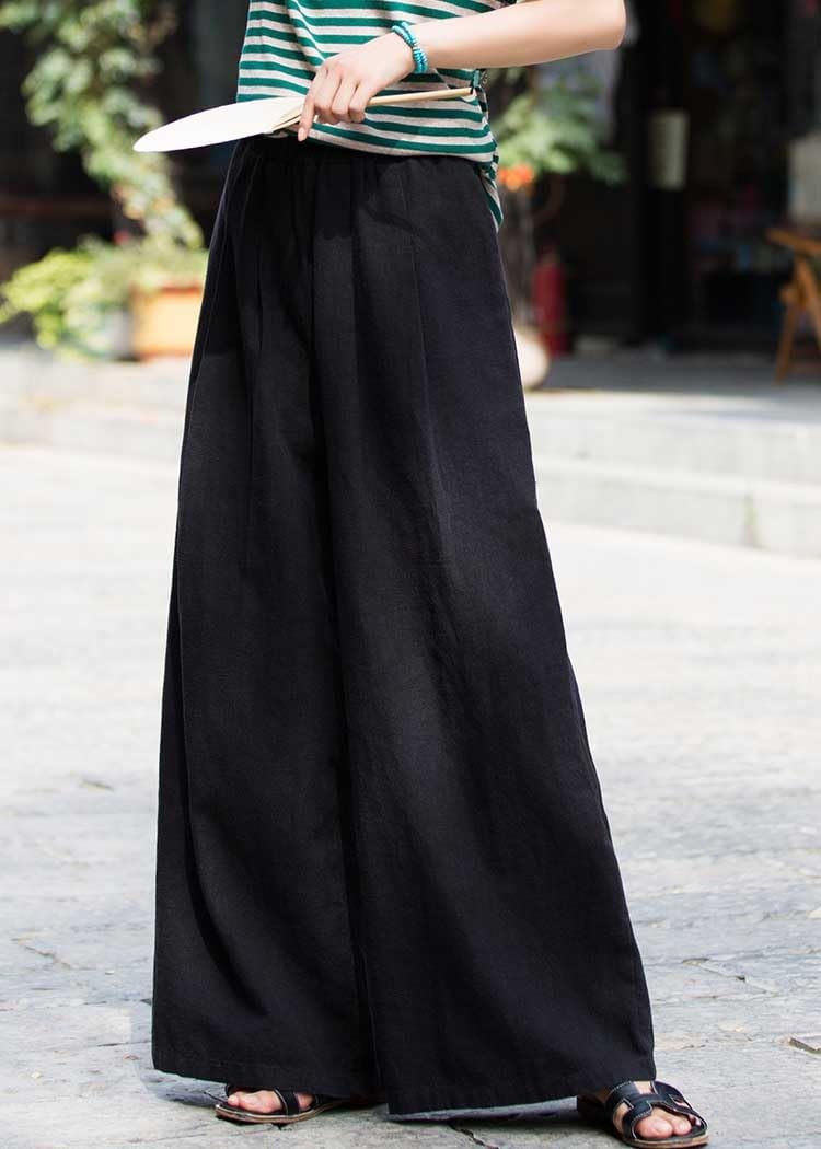 rxynpcrd Women’s Linen Wide-Leg High-Waist Yoga Pants