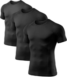 ATHLIO Men’s Cool-Dry Short-Sleeve Compression Training Shirt