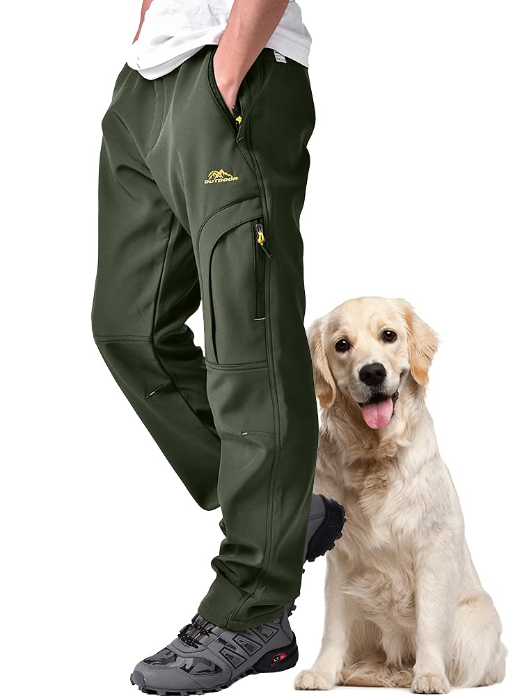 Toomett Men’s Fleece-Lined Water-Repellent Snow Hiking Pants