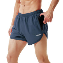 TENJOY Men’s 3-Inch Athletic Running Shorts with Zipper Pocket