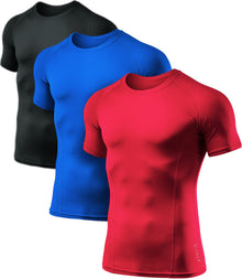 ATHLIO Men’s Cool-Dry Short-Sleeve Compression Training Shirt