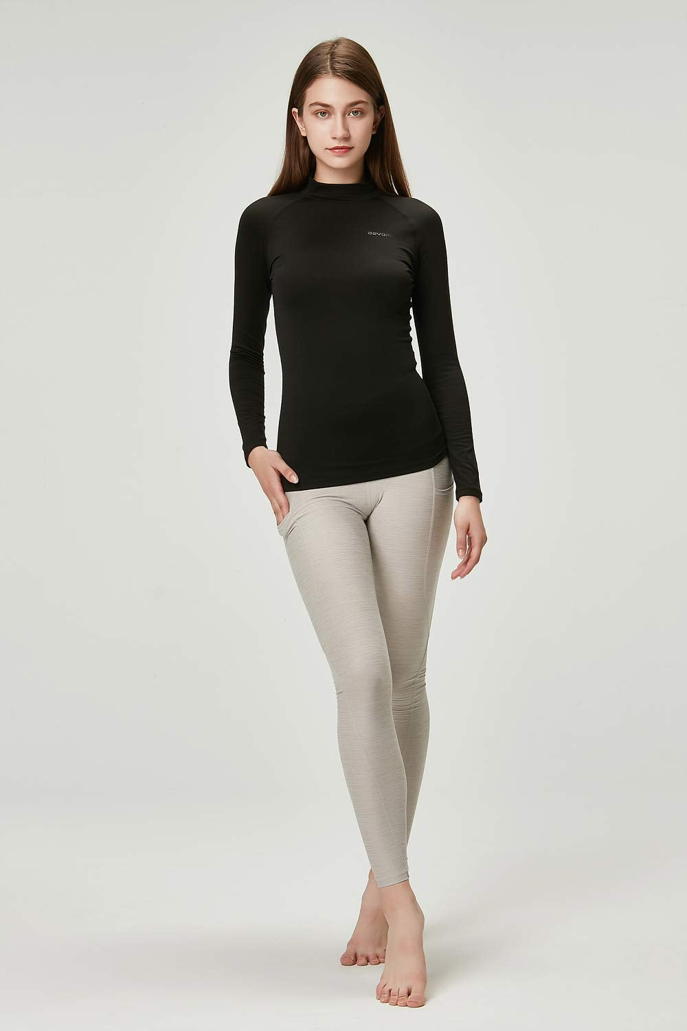 DEVOPS Women’s 2-Pack Thermal Turtleneck Compression Tops
