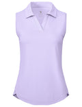 BGOWATU Women's Sleeveless Golf Polo Shirts Collared V Neck Tennis Tank Tops UPF 50+ Quick Dry Lightweight