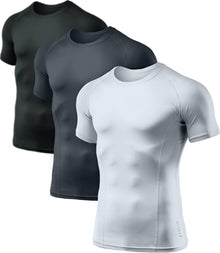 ATHLIO Men’s Cool-Dry Short-Sleeve Compression Training Shirt