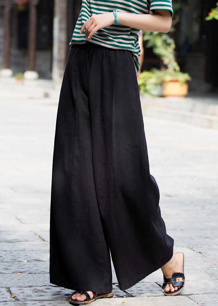 rxynpcrd Women’s Linen Wide-Leg High-Waist Yoga Pants