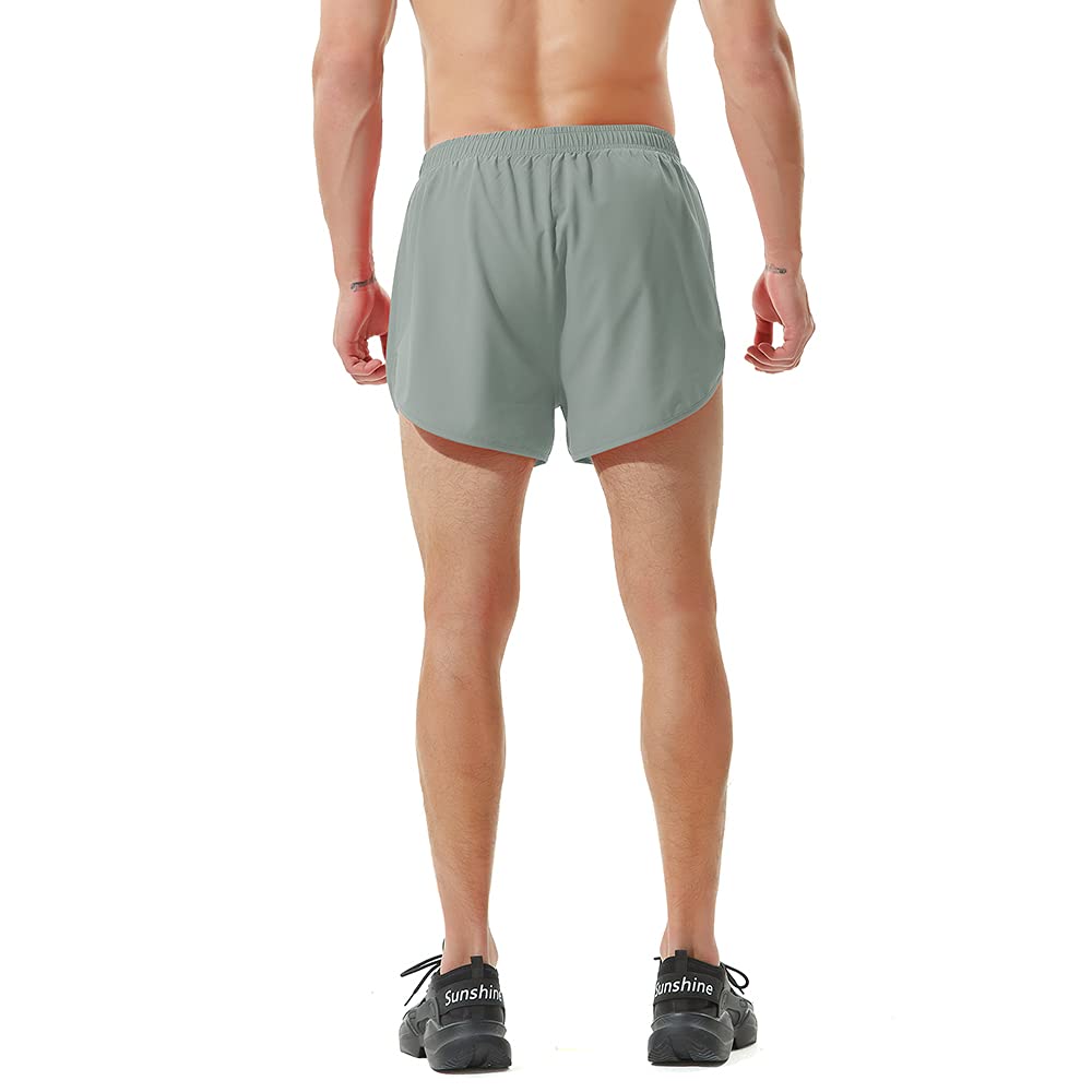TENJOY Men's Running Shorts Gym Athletic Workout Shorts for Men 3 inch Sports Shorts with Zipper Pocket