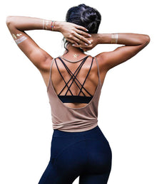 OYANUS Women’s Open-Back Yoga & Workout Tank Top