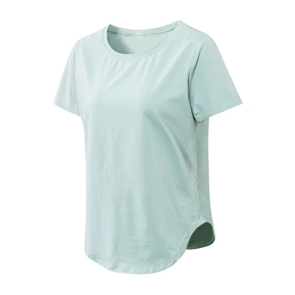 MVUYO Women's Top Short Sleeve Sports T-Shirt Loose Fitness Yoga Top Shirt Casual Running Top Shirt