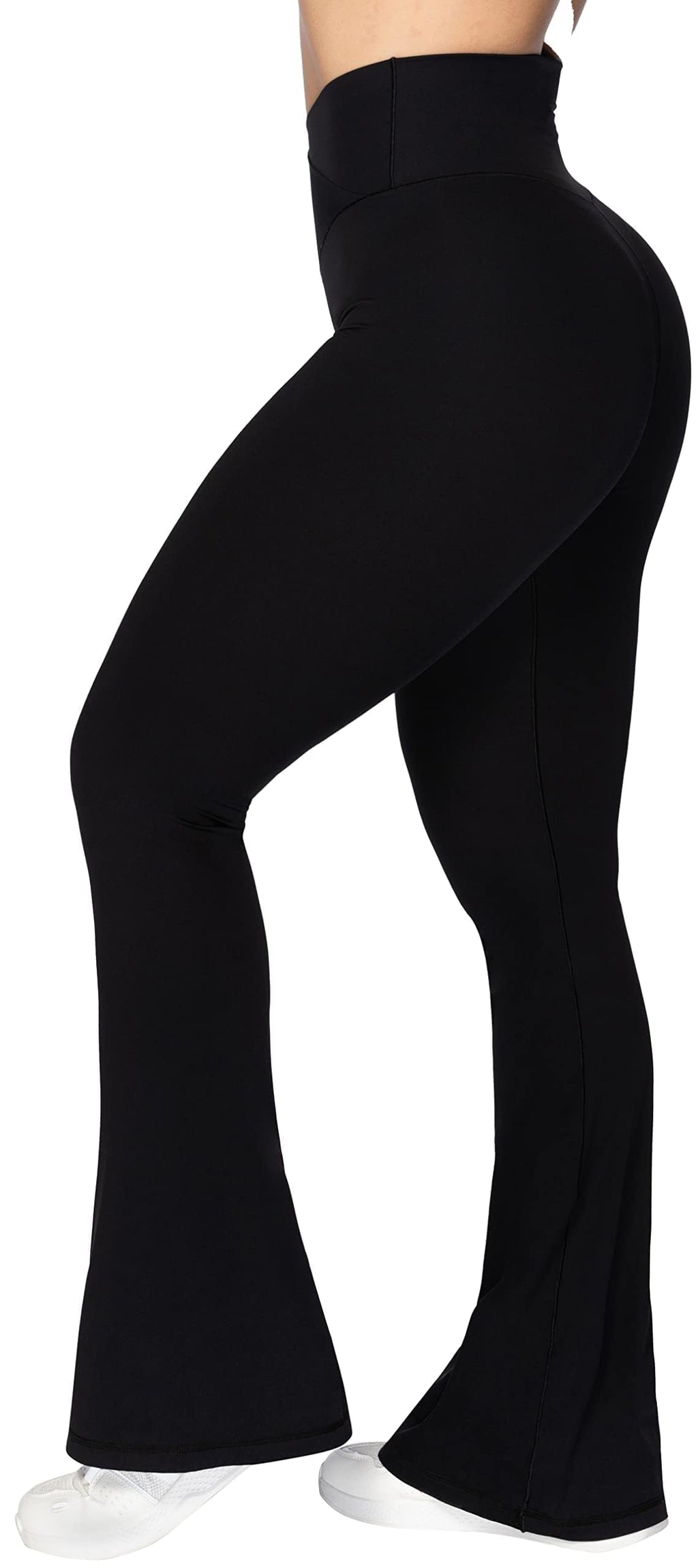 Sunzel Women’s Crossover High-Waist Flare Yoga Leggings