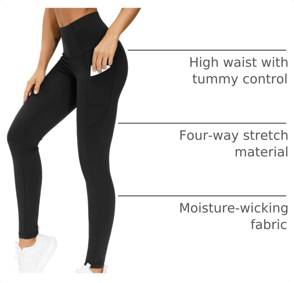 THE GYM PEOPLE Women’s High-Waist Thick Yoga Leggings