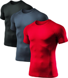 ATHLIO Men’s Cool-Dry Short-Sleeve Compression Training Shirt