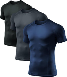 ATHLIO Men’s Cool-Dry Short-Sleeve Compression Training Shirt