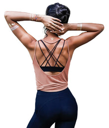 OYANUS Women’s Open-Back Yoga & Workout Tank Top