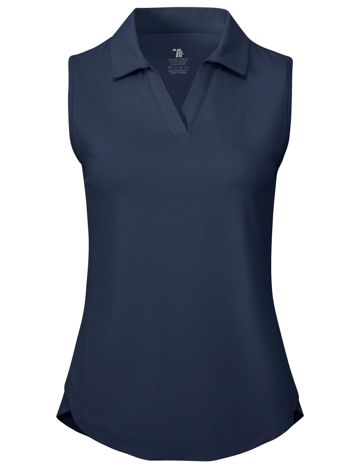 BGOWATU Women's Sleeveless Golf Polo Shirts Collared V Neck Tennis Tank Tops UPF 50+ Quick Dry Lightweight