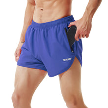 TENJOY Men’s 3-Inch Athletic Running Shorts with Zipper Pocket