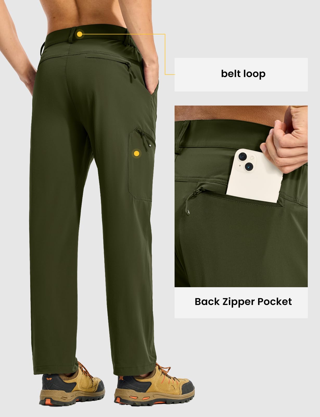 TBMPOY Men’s Lightweight Water-Resistant Hiking Pants