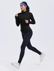 PINSPARK Women’s Cropped Lightweight Full-Zip Running Jacket