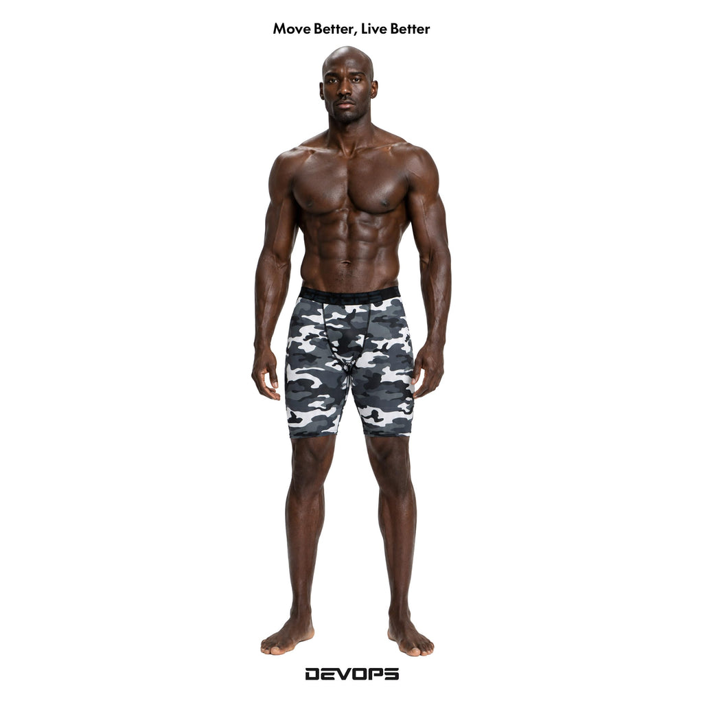 DEVOPS 3 or 5 Pack Men's Compression Shorts with Pocket/Non-Pocket