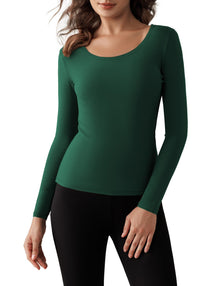 Bonneuitbebe Women’s Fleece-Lined Thermal Long-Sleeve Shirt