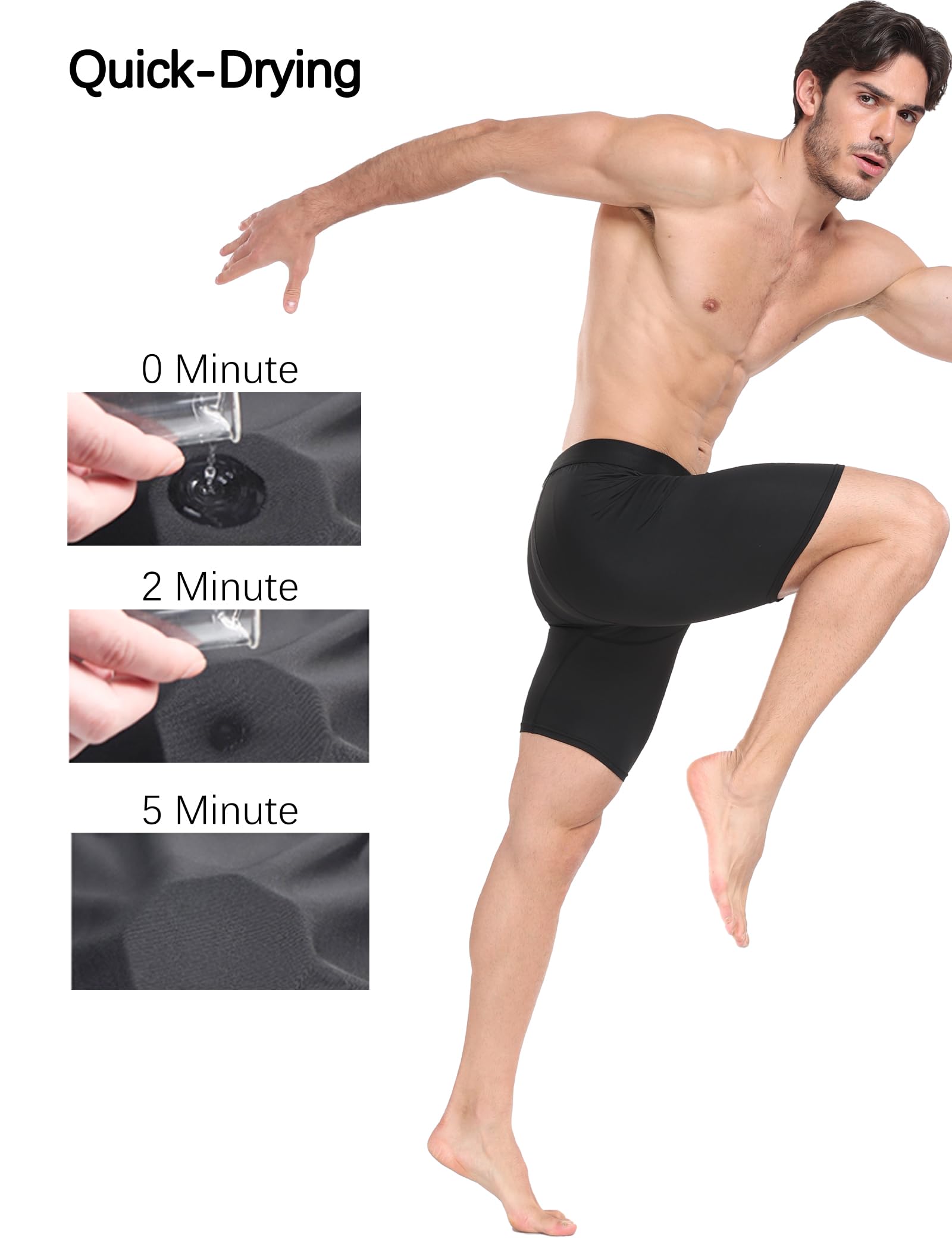HovSiyla Compression Shorts Men Performance Sports Workout Athletic Running Underwear Shorts Spandex