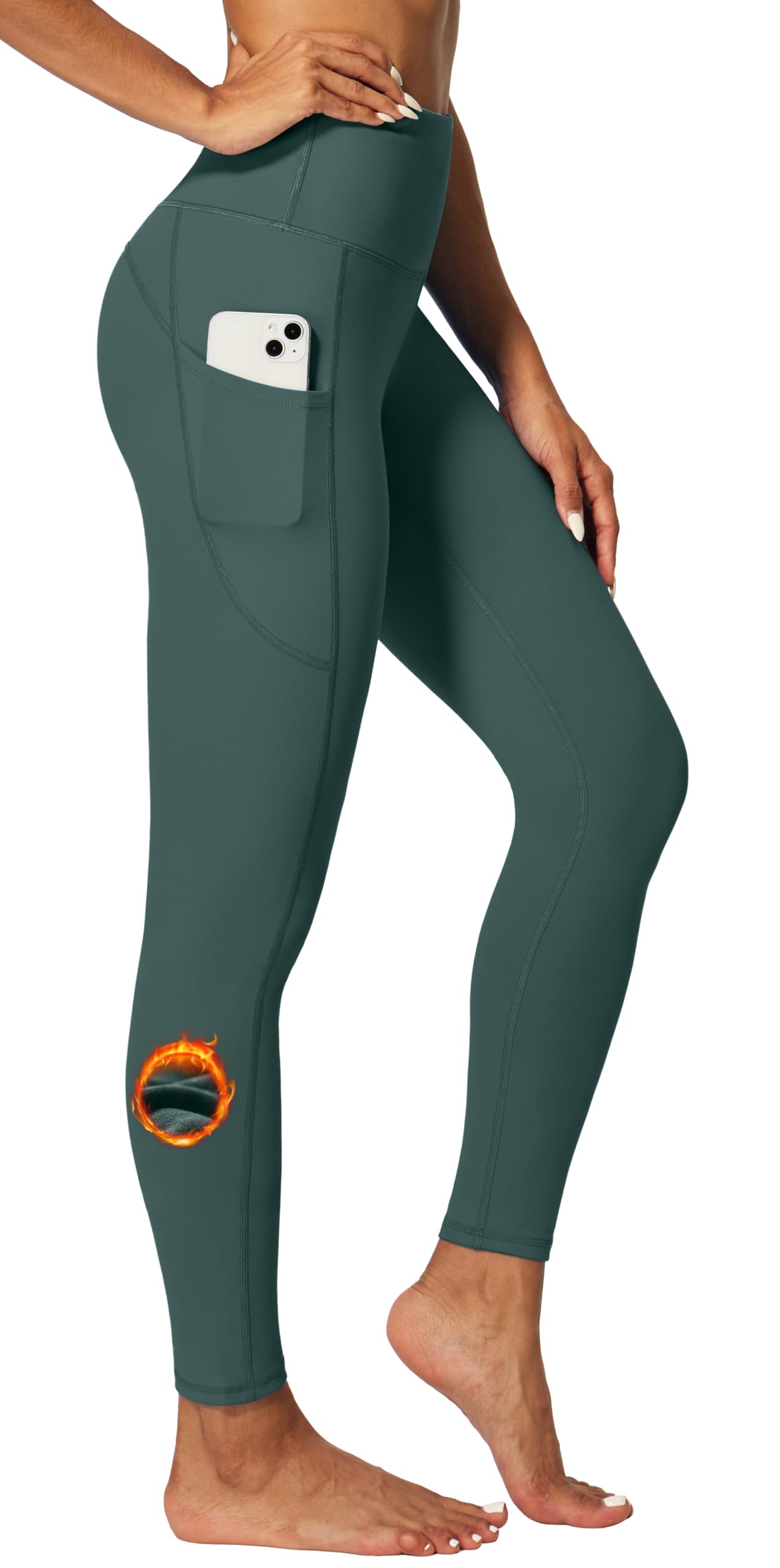 IUGA Women’s Fleece-Lined Thermal Winter Leggings with Pockets