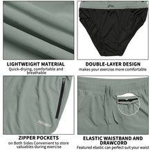 TENJOY Men’s 3-Inch Athletic Running Shorts with Zipper Pocket