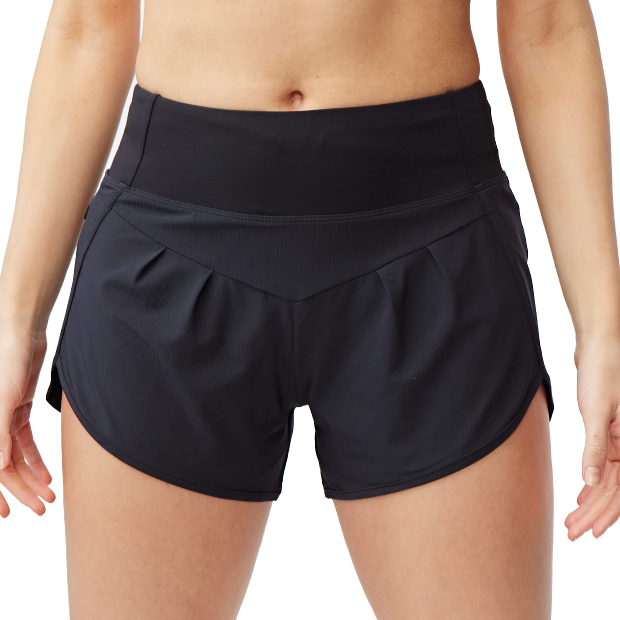 GOAL FIVE Sheva 3.5" Lined High Rise Running Shorts for Women, Performance Athletic Short, Womens Workout Shorts, Black, XL