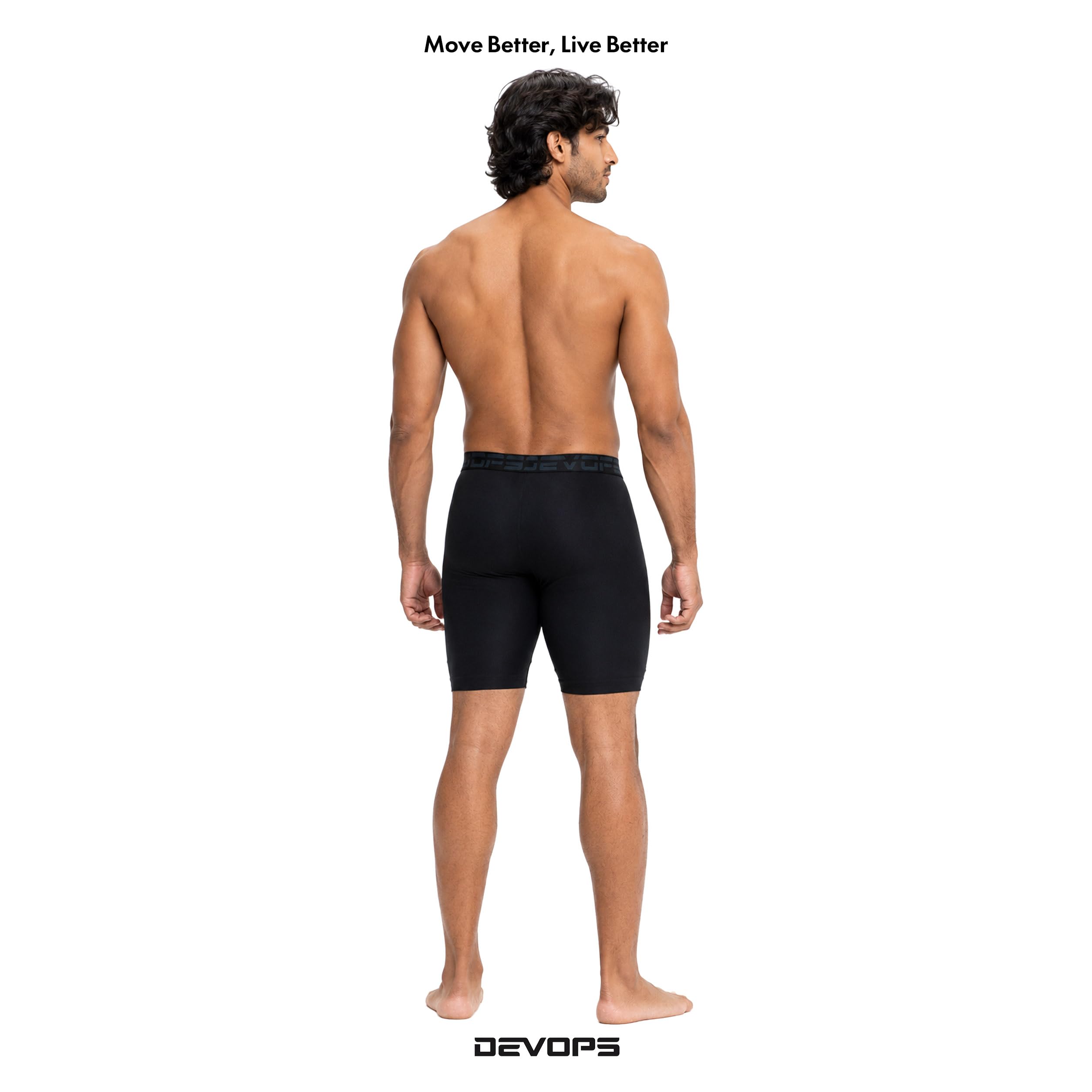 DEVOPS 3 or 5 Pack Men's Compression Shorts with Pocket/Non-Pocket