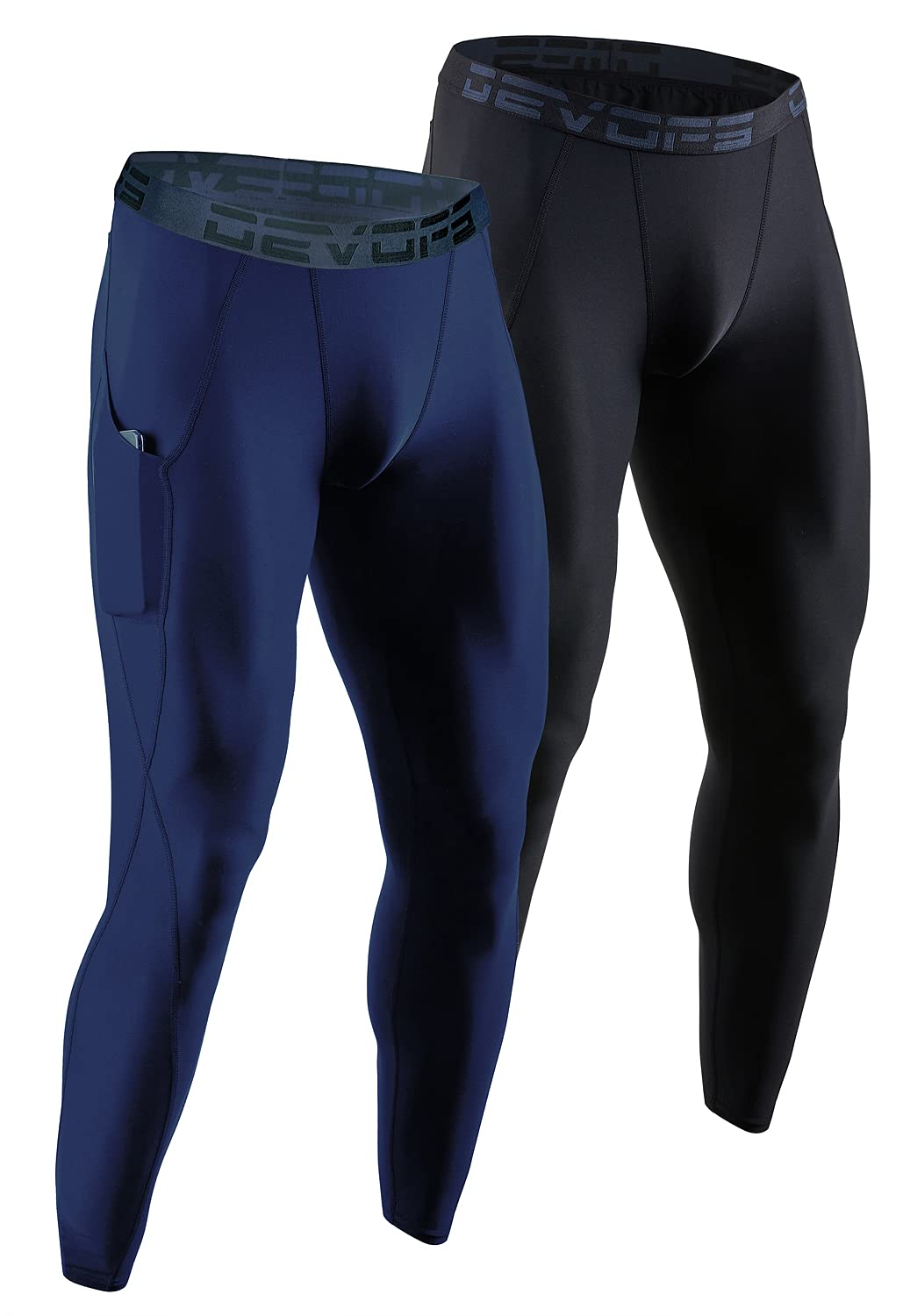 DEVOPS Men’s Fleece Thermal Compression Base Layer Pants
