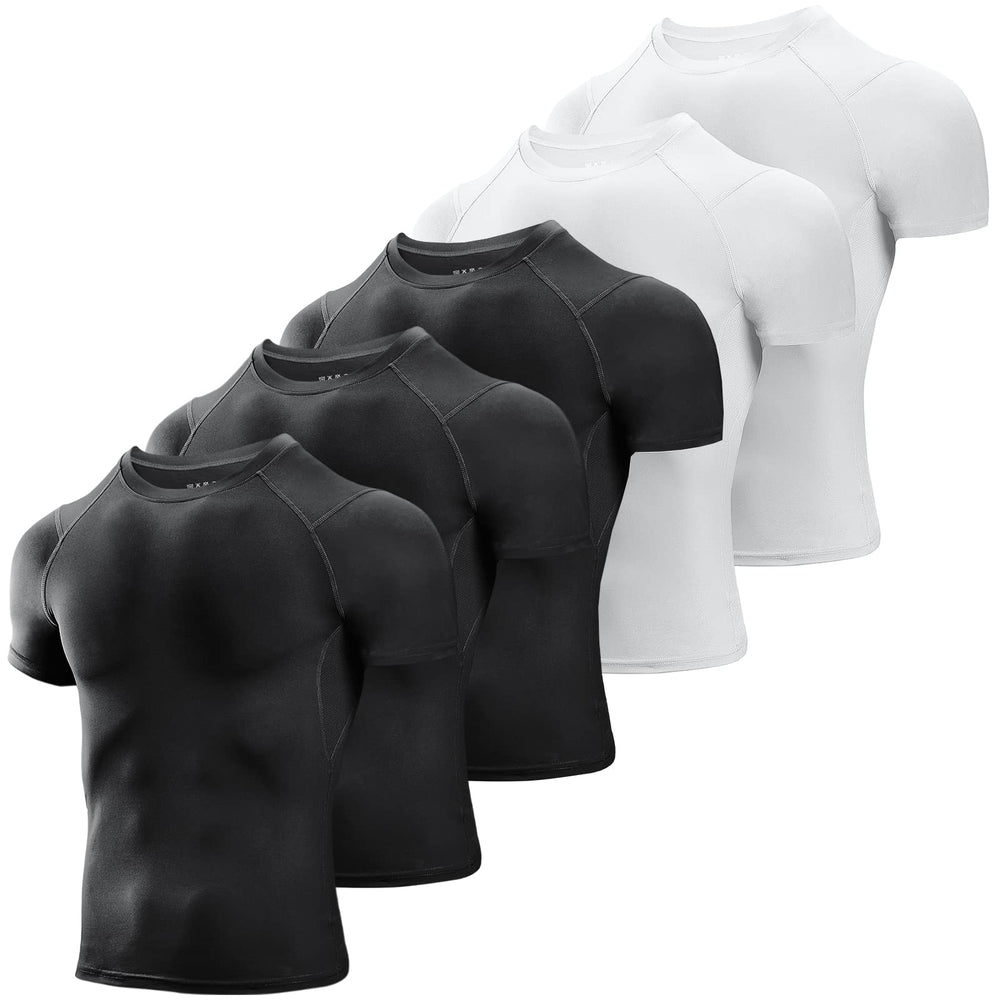 Niksa Men’s 3/5-Pack Cool-Dry Compression Training Shirts