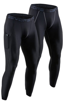 DEVOPS Men’s Fleece Thermal Compression Base Layer Pants