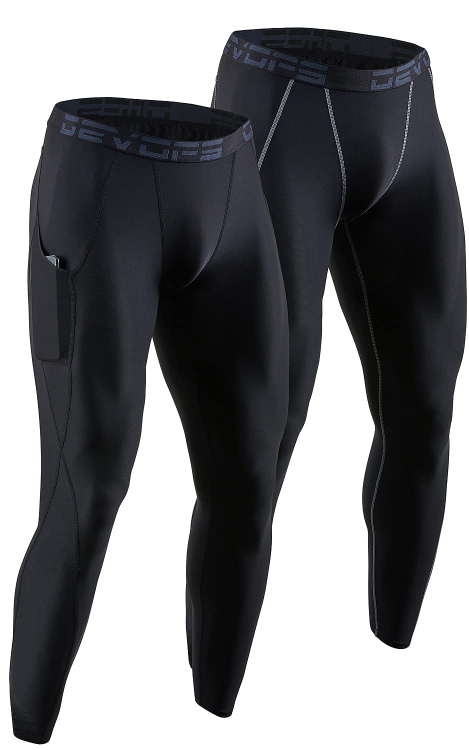 DEVOPS Men’s Fleece Thermal Compression Base Layer Pants