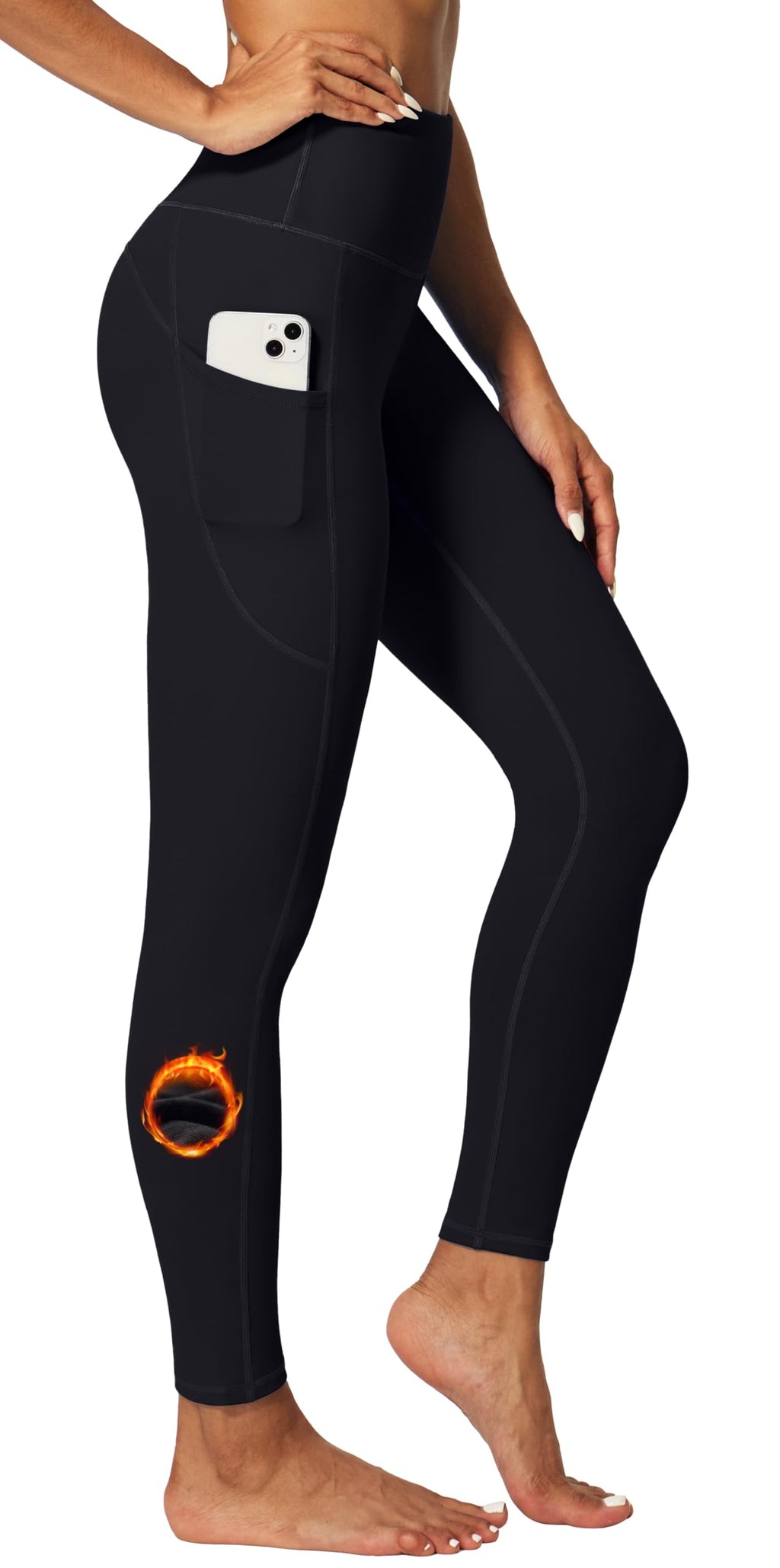 IUGA Women’s Fleece-Lined Thermal Winter Leggings with Pockets
