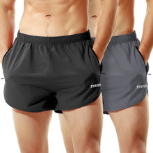 TENJOY Men’s 3-Inch Athletic Running Shorts with Zipper Pocket