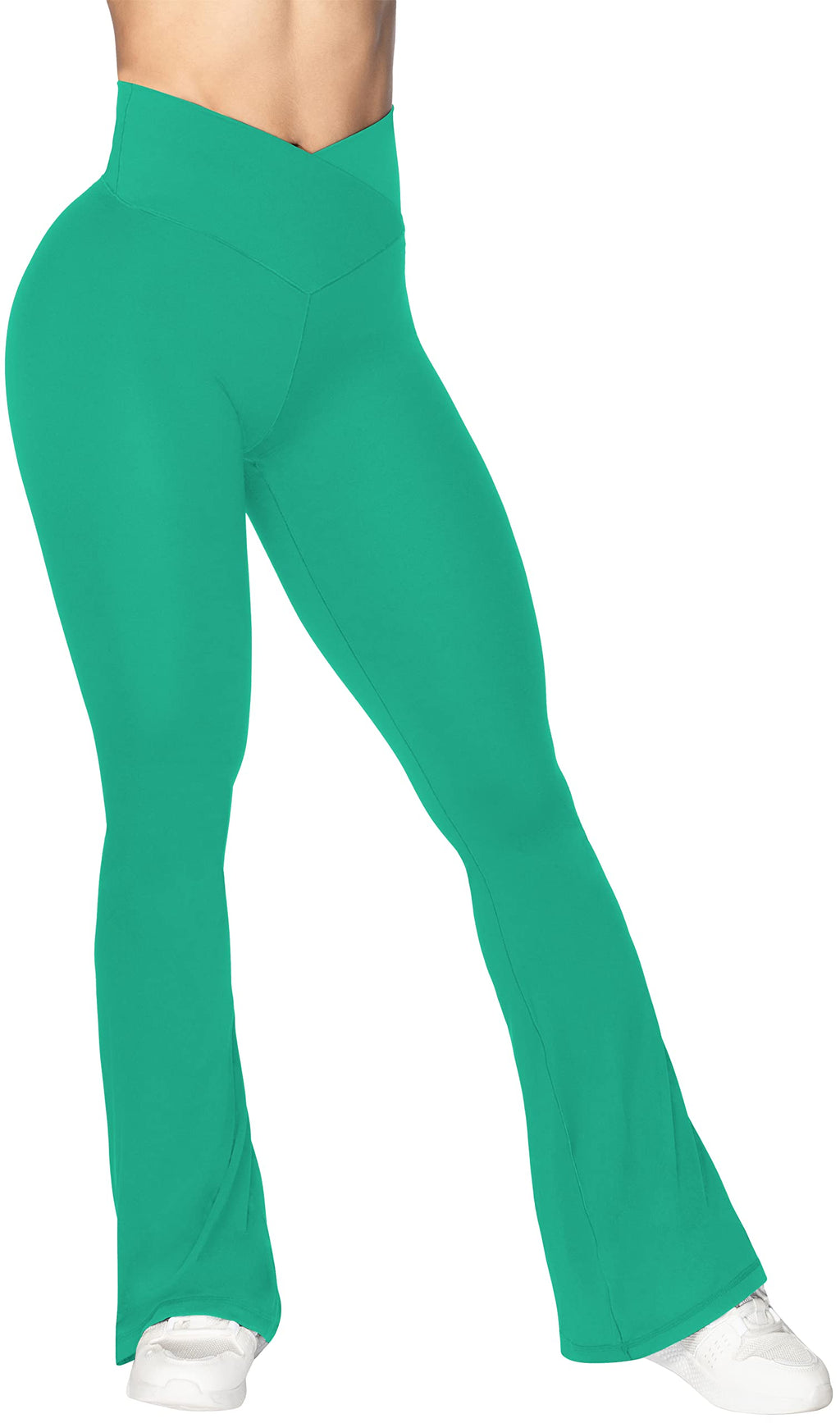 Sunzel Women’s Crossover High-Waist Flare Yoga Leggings