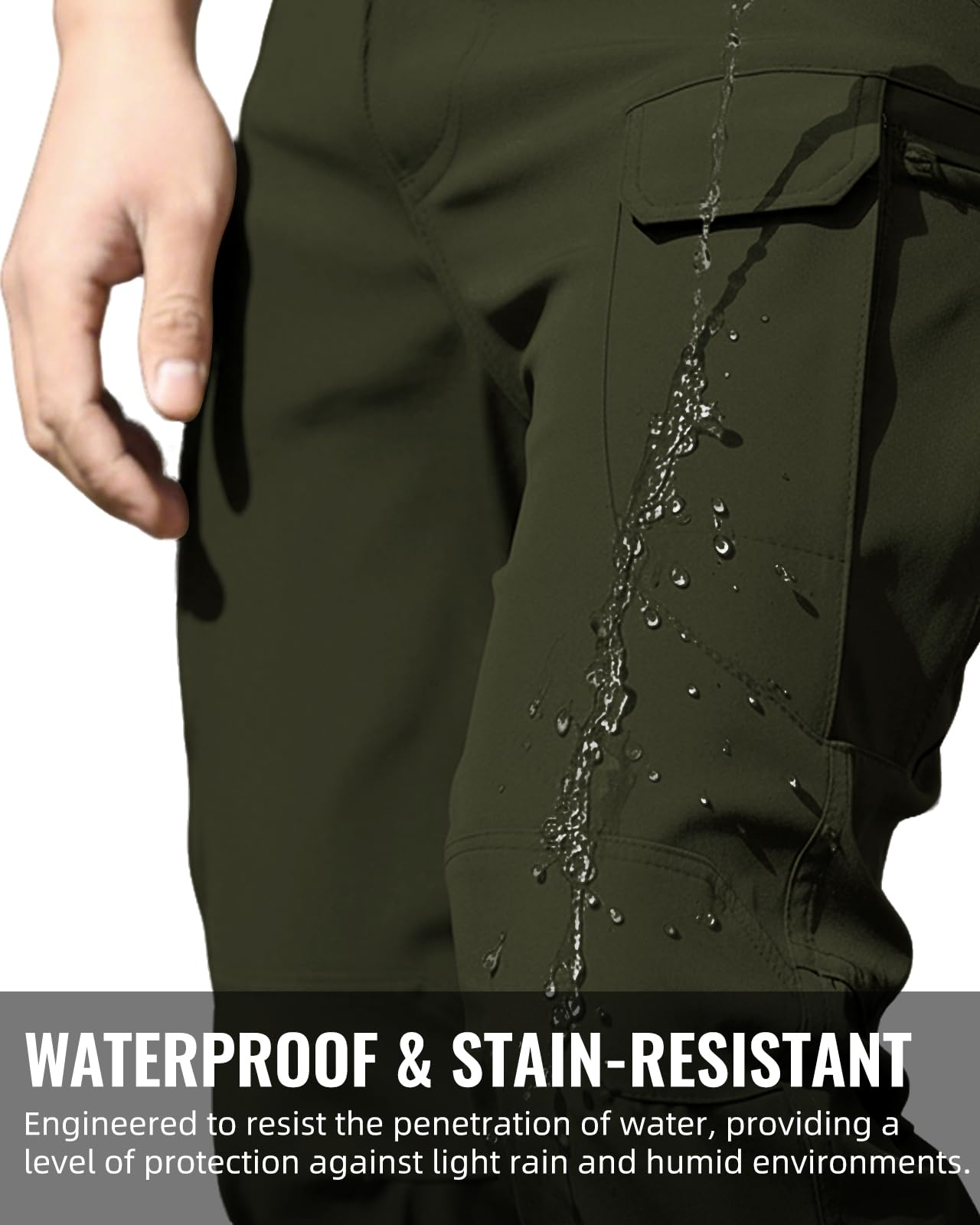 Men’s Stretch Waterproof Tactical Cargo Hiking Pants