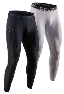 DEVOPS Men’s Fleece Thermal Compression Base Layer Pants