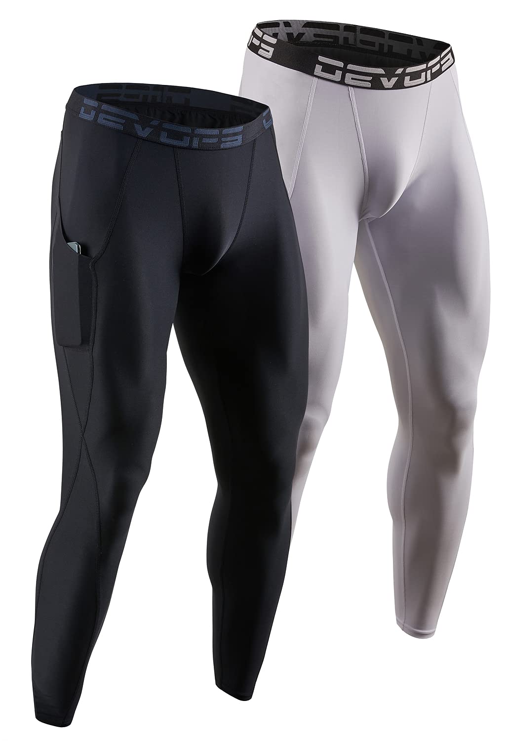 DEVOPS Men’s Fleece Thermal Compression Base Layer Pants