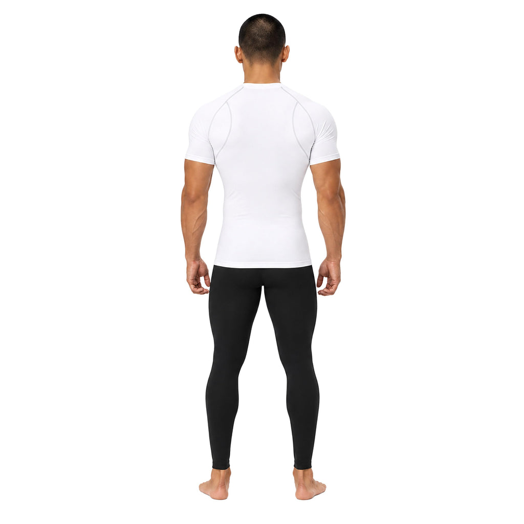DEVOPS 3 Pack Men's Cool Dry Compression Baselayer Short Sleeve Shirts Top