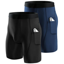 Niksa Men’s 2/3-Pack Athletic Compression Workout Shorts