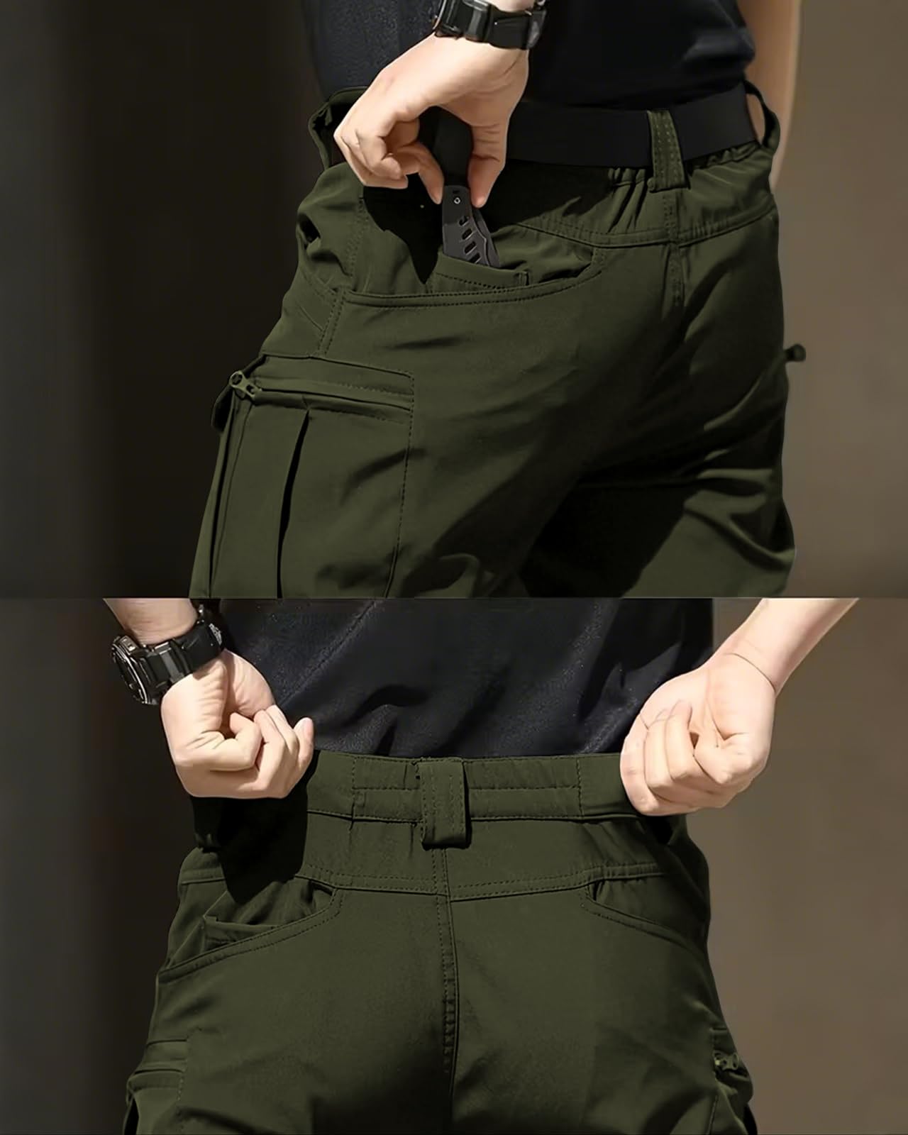 Men’s Stretch Waterproof Tactical Cargo Hiking Pants
